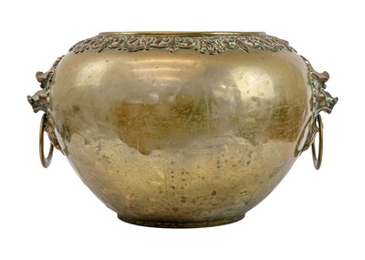 Lot 316 - A large Eastern brass jardiniere.