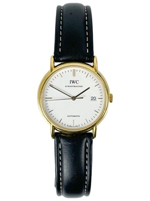 Lot 176 - IWC. - An IWC Schaffhausen 18ct gold Portofino gentleman's automatic wristwatch.