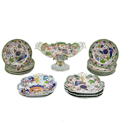 Lot 265 - A Mason's Patent Ironstone dessert service.