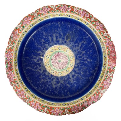 Lot 1146 - A Chinese Thai market Benjarong stem dish, 19th century.