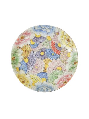 Lot 1145 - A Chinese millifleur porcelain saucer dish, circa 1900.