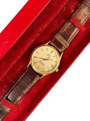 Lot 171 - Omega - An Omega Seamaster Quartz gentleman's gold-plated wristwatch.