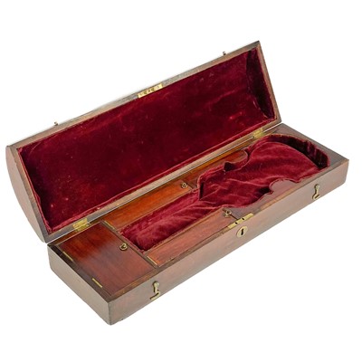 Lot 34 - An early to mid 19th century mahogany violin case.