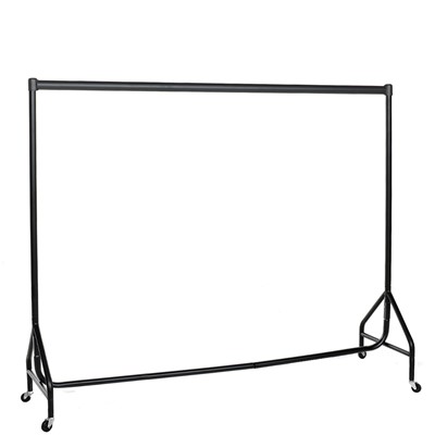 Lot 441A - Six retailers black free standing clothes rails