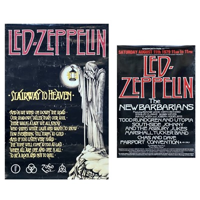 Lot 312 - Led Zeppelin. Knebworth concert poster.