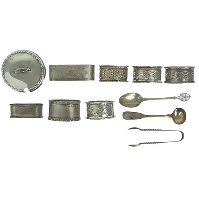 Lot 223 - A mixed selection of silver.