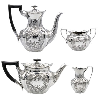 Lot 228 - A late Victorian four-piece silver tea set by William Hutton & Sons Ltd.