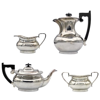 Lot 230 - A four piece silver tea set by Viner's Ltd.