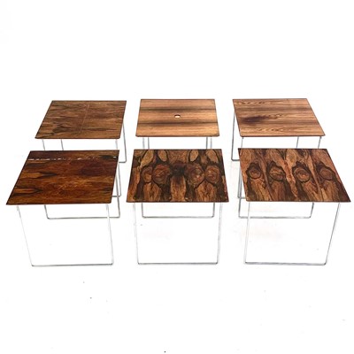 Lot 451 - A Danish rosewood cube table nest set by G P Farum.