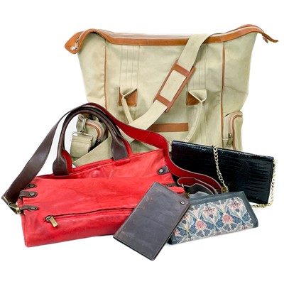 Lot 178 - A Gino Ferrari canvas and leather holdall.