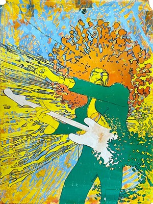 Lot 166 - Martin Sharp. 'Jimi Hendrix Exploding O,' poster.