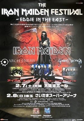 Lot 183 - (Signed) Iron Maiden promo poster.