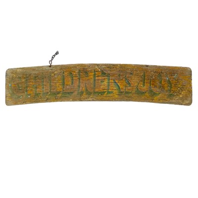 Lot 67 - A painted plywood circus sign 'Children's Joy'.