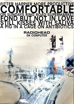 Lot 364 - Radiohead 'Ok Computer' promo poster.