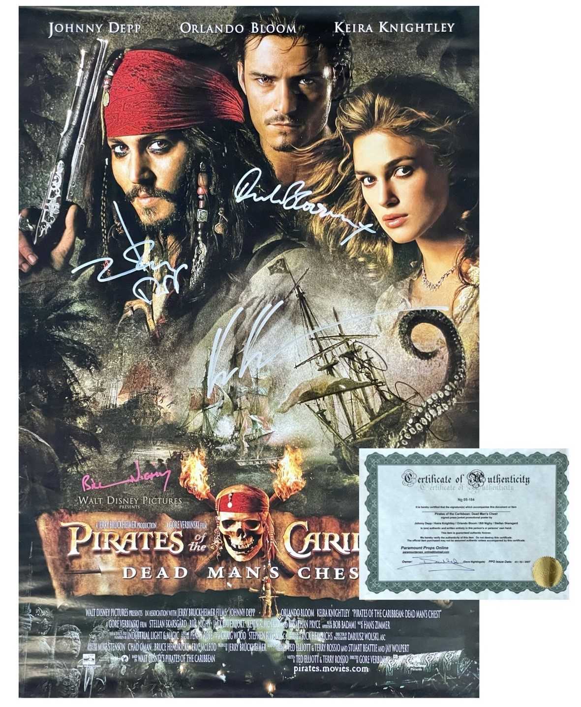 Lot 213 - (Signed) Pirates of the Carribean: Dead