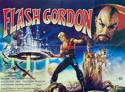 Lot 10 - Flash Gordon British Quad film poster.