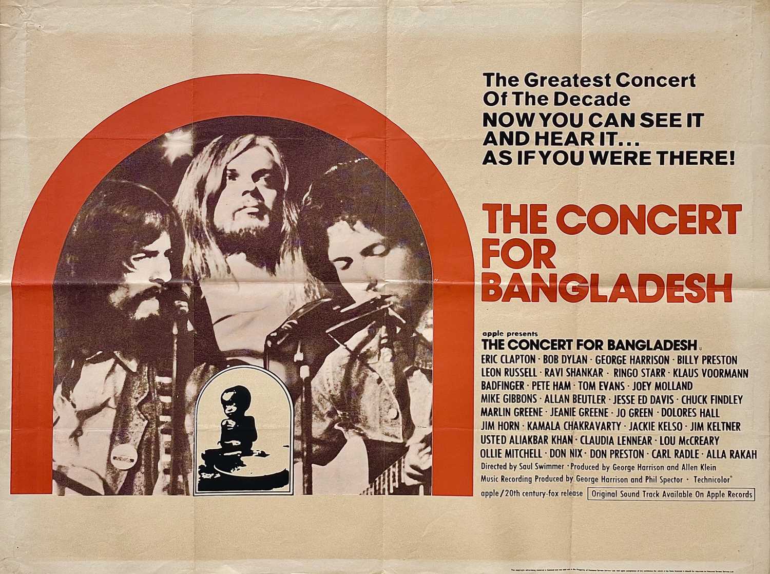 Lot 114 - 'The Concert for Bangladesh' British Quad poster.