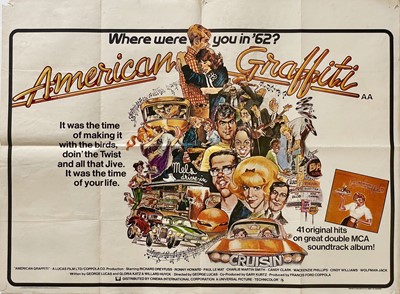 Lot 207 - 'American Graffiti' British Quad film poster.