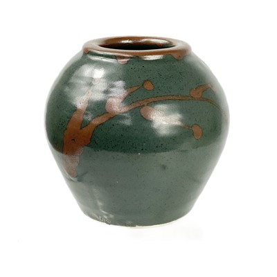 Lot 353 - An Ian Steele ovoid porcelain vase with bamboo...