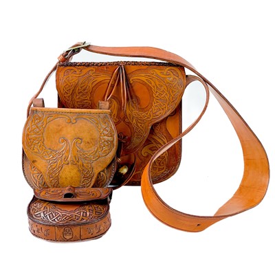 Lot 207 - A handmade leather bag.