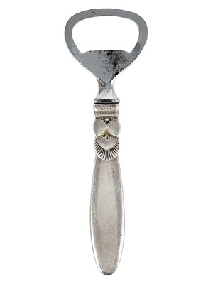 Lot 262 - A Georg Jensen silver handled 'Cactus' bottle opener