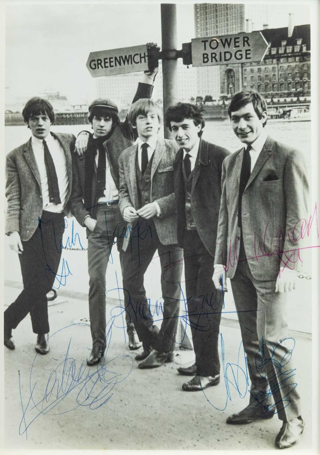 Lot 35 - (Signed) Rolling Stones photograph.