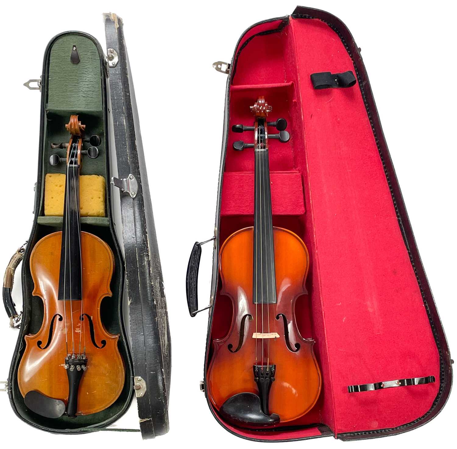 Lot 7 - Two cased violins