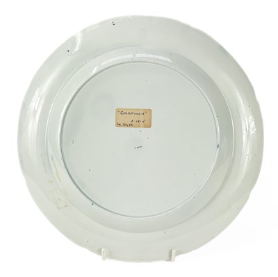 Lot 240 - A Staffordshire blue and white Goldfinch dinner plate.