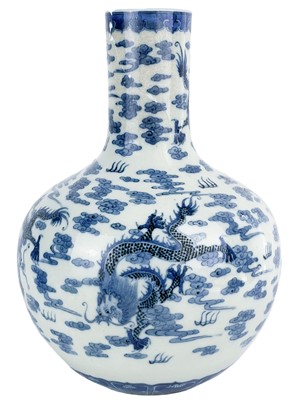 Lot 1000 - A Chinese porcelain dragon vase, 19th century.