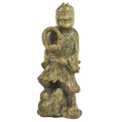 Lot 1003 - A Chinese carved soapstone figure, early 20th century.