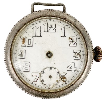 Lot 174 - Rolex - An early 20th-century Rolex WWI period wire lug silver cased trench wristwatch.