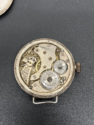 Lot 174 - Rolex - An early 20th-century Rolex WWI period wire lug silver cased trench wristwatch.