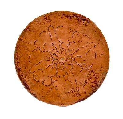 Lot 1321 - A Tibetan copper scroll holder, early 20th century.