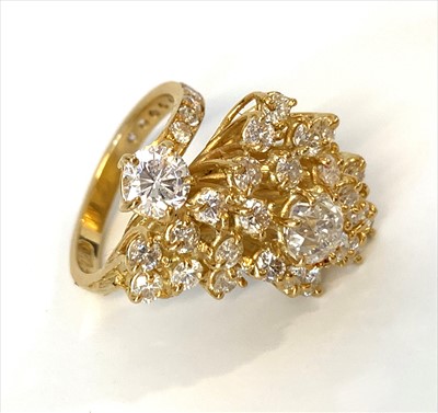 Lot 2509 - A fabulous 18ct gold ring set with an...