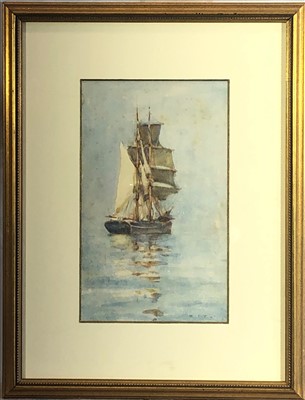 Lot 192 - Henry Scott TUKE (1858-1929) A Two-Masted Boat...