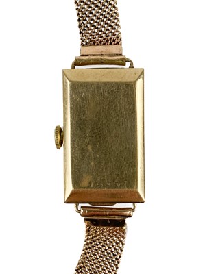 Lot 181 - Rolex - A Rolex 1930's 9ct gold cased lady's bracelet wristwatch.