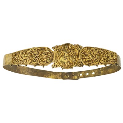 Lot 46 - An Indian gilt metal belt, 19th century.