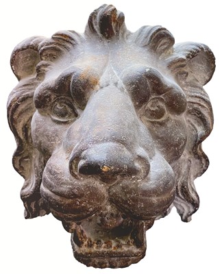 Lot 327 - A Lion's Head in cast iron