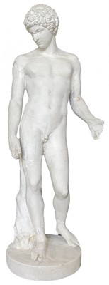 Lot 332 - A plaster figure of a naked young man