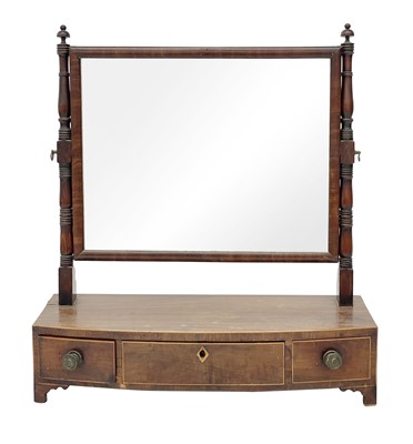 Lot 365 - A 19th century mahogany toilet mirror.