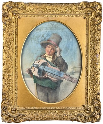 Lot 203 - Victorian School of a child with a stringed instrument