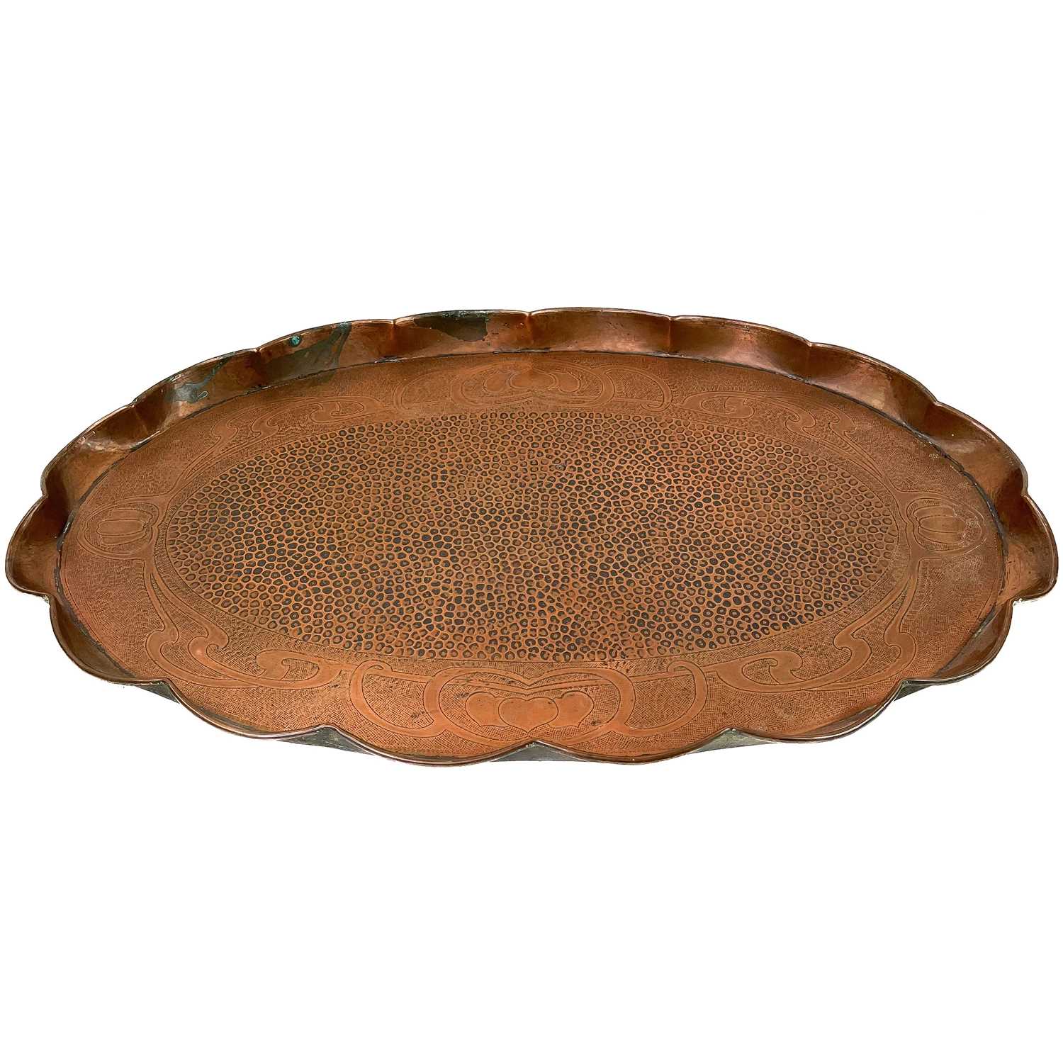 Lot 8 - A J & F Pool, Hayle copper tray.