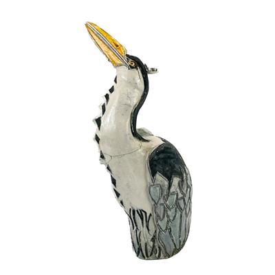 Lot 310 - A Jennie Hale raku glazed figure of a heron.