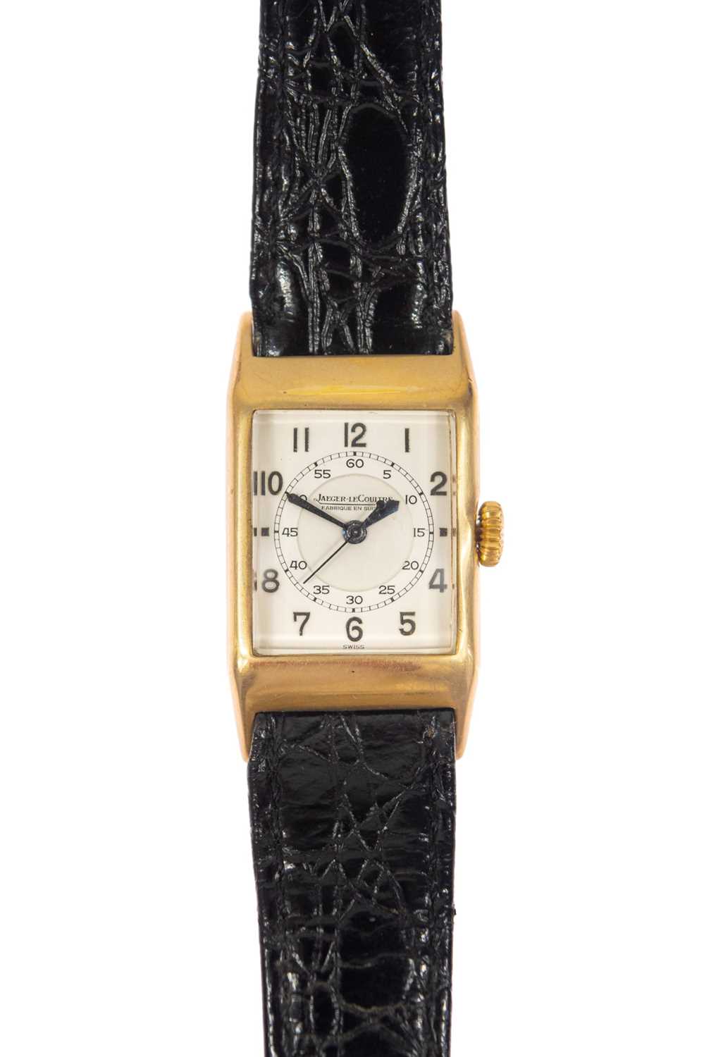 Lot 183 A Jaeger LeCoultre Co. 1930 s 9ct gold tank