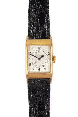 Lot 183 - A Jaeger-LeCoultre Co. 1930's 9ct gold tank cased gentleman's wristwatch.