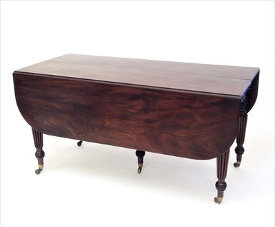 Lot 3407 - A Regency mahogany and ebony inlaid concertina...