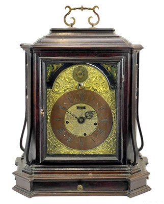 Lot 363 - An Austrian ebonised quarter repeating bracket clock.