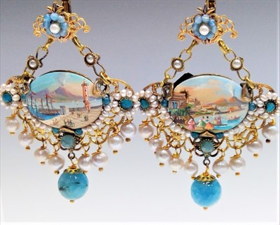 Lot 2539 - A pair of remarkable ornate Neapolitan...