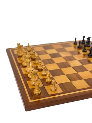 Lot 30 - A boxwood and ebony chess set.