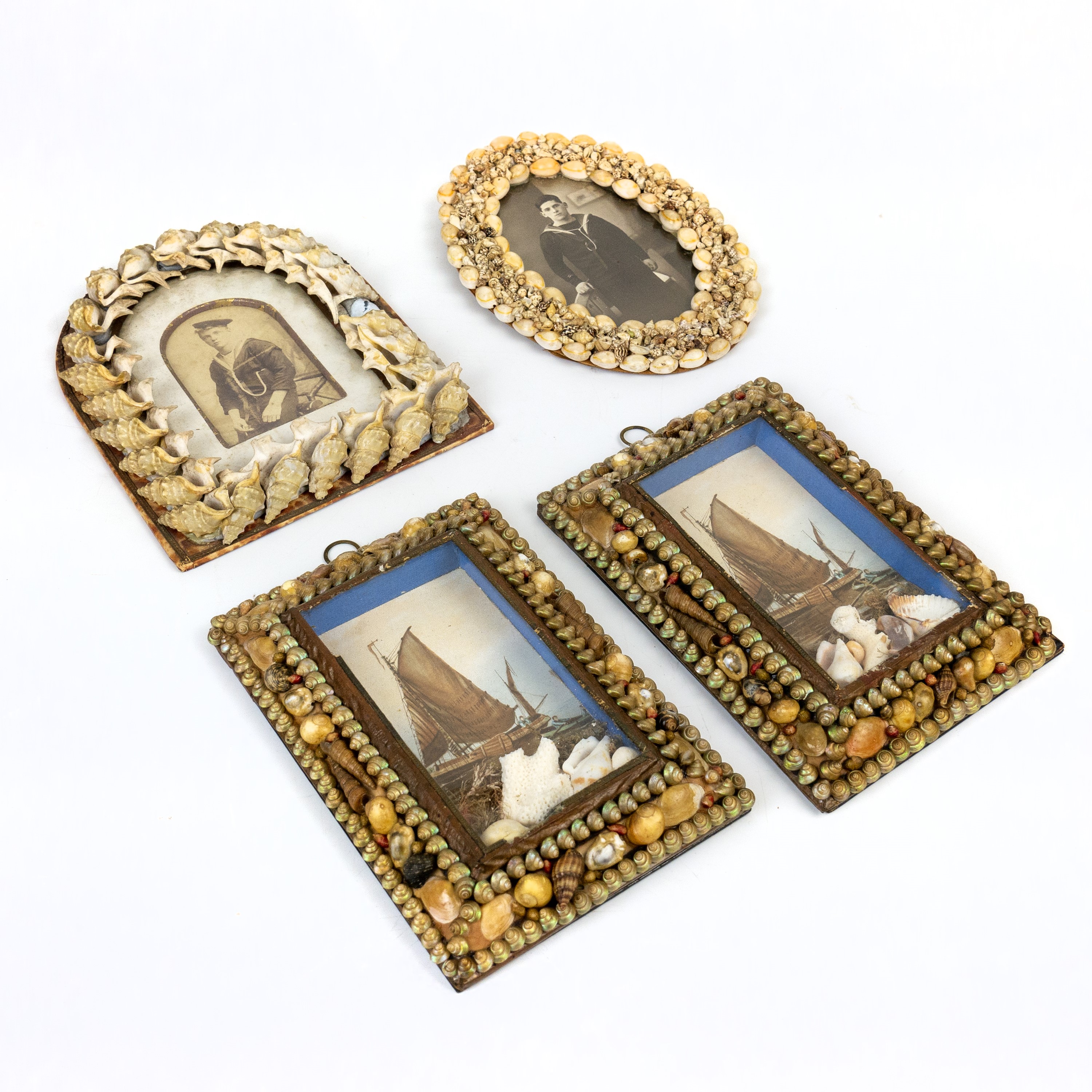Shell Mounted Lot 359 - A late Victorian shell mounted photograph